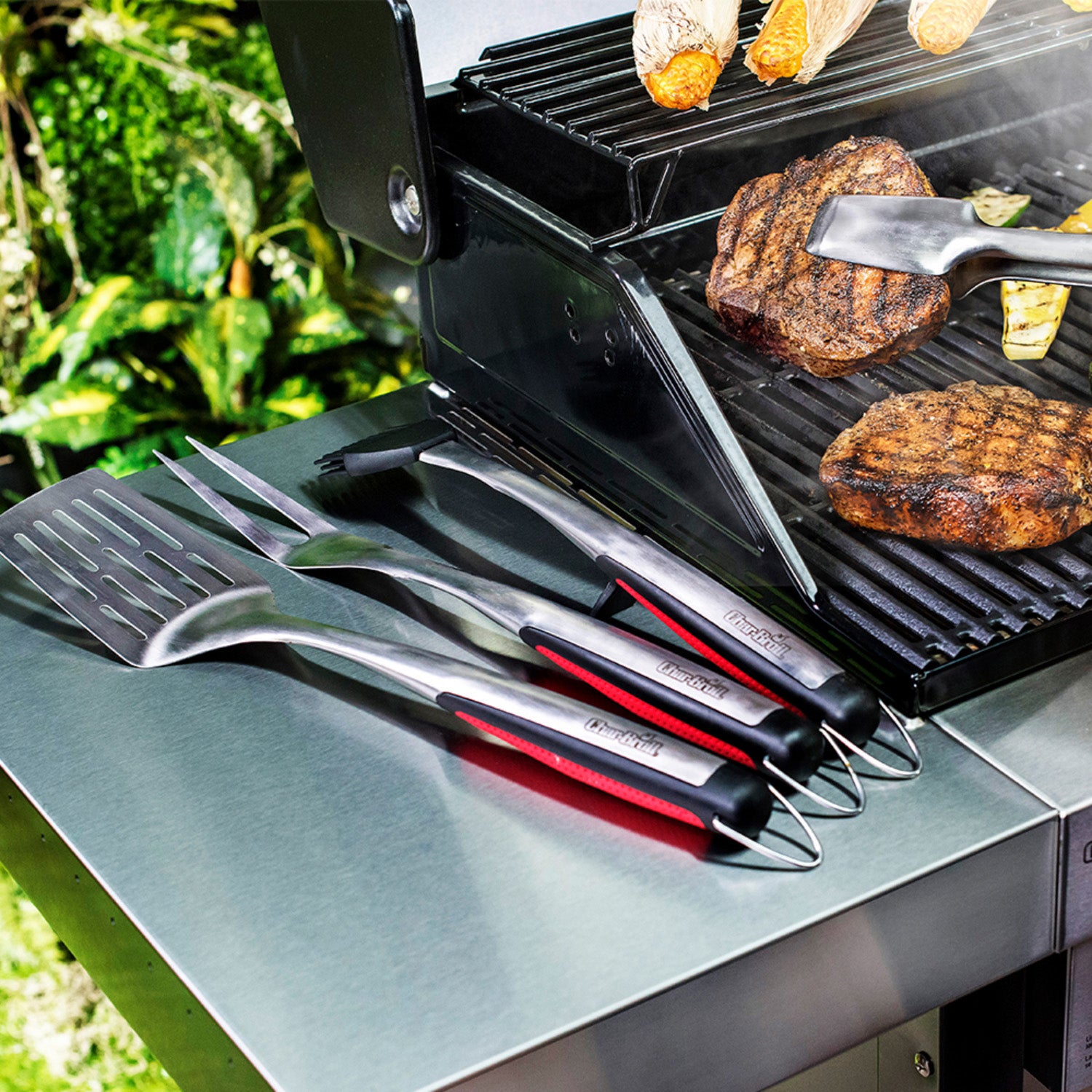 Set Tenedor, Espatula, Brocha y Pinza