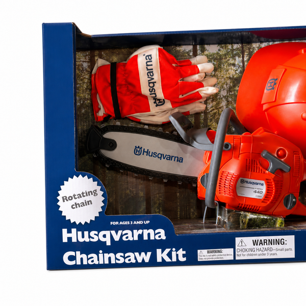 Kit motosierra de juguete para niños Husqvarna